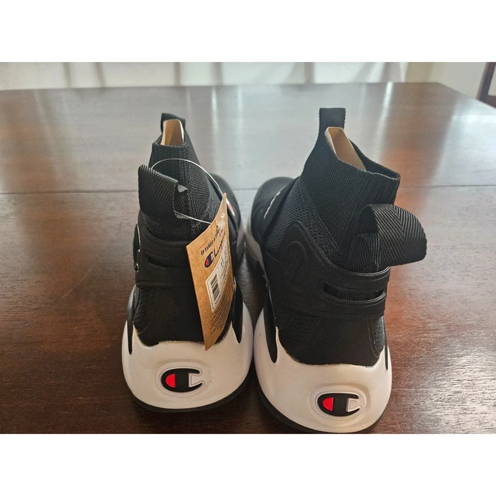 Champion XG Pro Athletic Men Size 11 Black High Top Pull-On Sneakers CP101327M